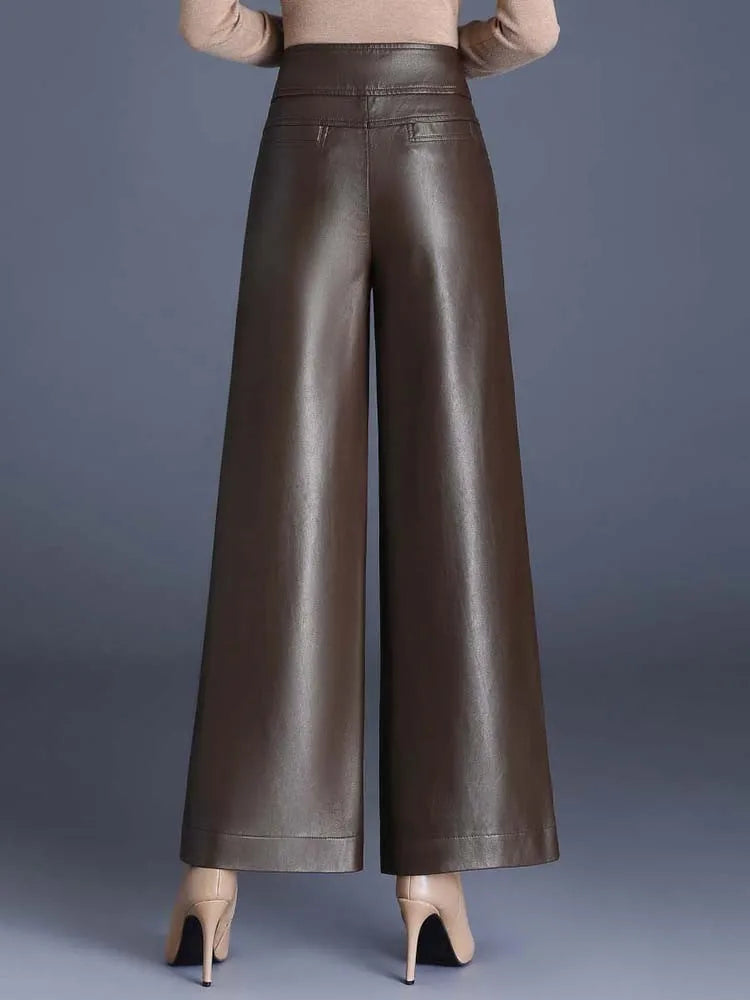 Ellie's Glossy Leather Pants