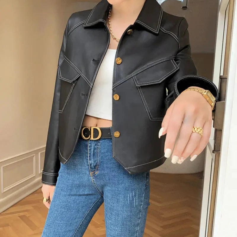 Mirabella Faux Leather Jacket