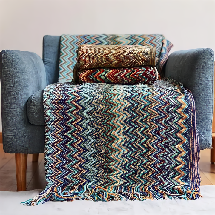 Scandi Boho Throw Blanket