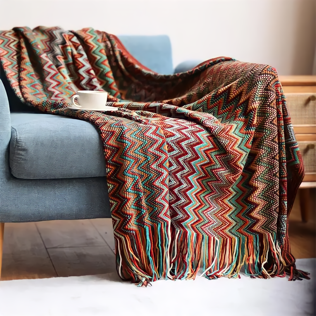 Scandi Boho Throw Blanket