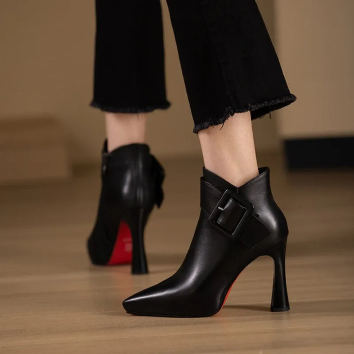 Aurelia Buckle Heel Boots