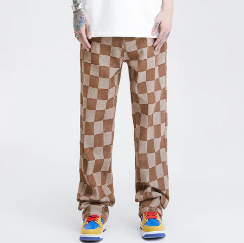 Harlem Checkered Loose Jeans