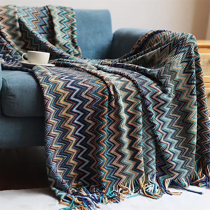 Scandi Boho Throw Blanket