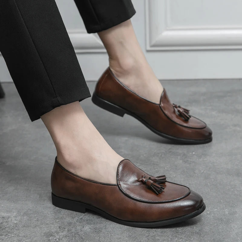 Belotti Alfan Leather Tassel Loafers