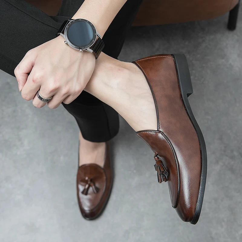 Belotti Alfan Leather Tassel Loafers